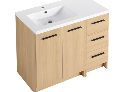 Wall Mounted Floating Bathroom Vanity With Sink, Door & Drawers Modular Cabinet