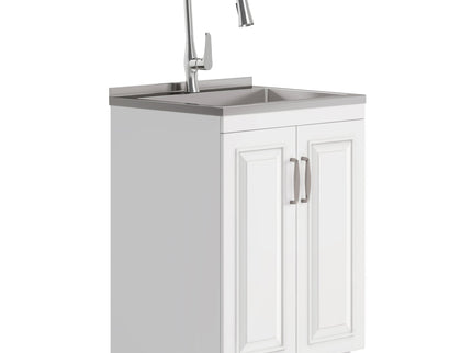 Darwin - Deluxe Laundry Cabinet With Pull-Out Faucet And Stainless Steel Sink