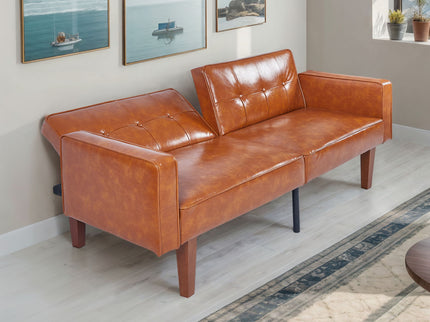 3 Position Split Back Futon Sofa Bed For Living Room