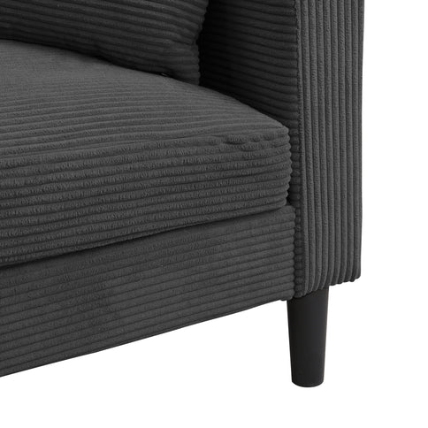 Modern Upholstered 2 Piece Sofa Set With 3 Seater And 2 Seater