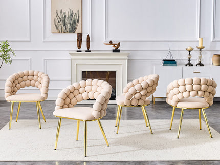 Puffy Bubble, Ball Chain Chairs For Dining Room (Set of 2)
