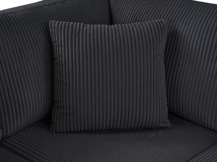 Oversized Sectional U-Shaped Sofa With Chaise Lounge And Three Soft Throw Pillows