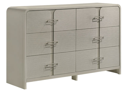 Aria - 6 Drawer Dresser - Beige