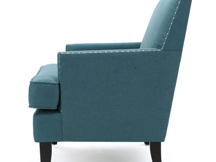 Serenada - Upholstered Fabric Club Chair With Nailhead Trim And Tapered Birch Legs