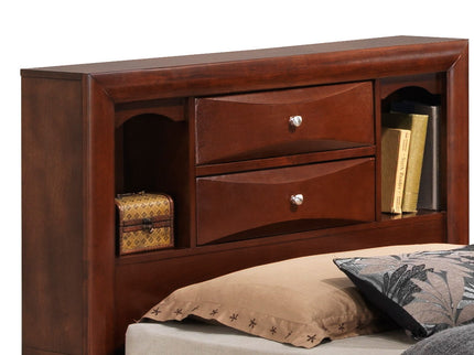 Modern Design Storage Bed With Bookcase Headboard