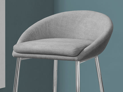 Bar Stool, Bar Height, Contemporary & Modern (Set of 2) - Gray