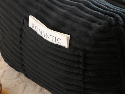 Giant Bean Bag Chair With Armrests And Footstool