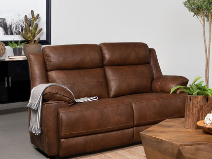 Worthington - Padded Arm Loveseat - Dark Brown