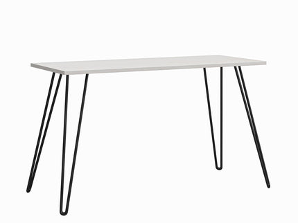 Writing Desk With Hairpin Legs For Study Or Work - White Oak