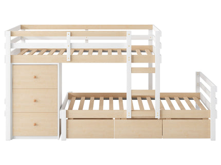 Loft Bunk Bed With Drawers And Ladder