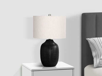 Lighting, Table Lamp, Ceramic, Contemporary - Black / Cream