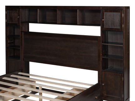 Bed With All In One Cabinet, Shelf And Sockets
