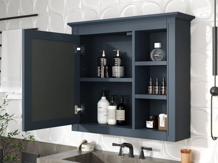 Wall Mounted Medicine Cabinet With Mirror And 3 Open Shelves
