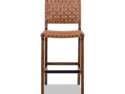 Andre - Counter Stool With Back - Pecan Brown