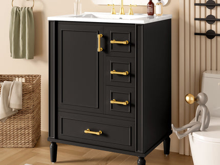 Traditional Bathroom Vanity Set With Soft Close Doors