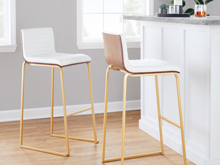 Mason Mara - Contemporary Versatile Desig Fixed Height Barstool (Set of 2)