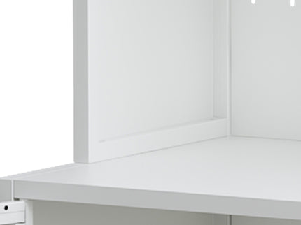 Contemporary Kitchen Pantry Cabinet With Glass Doors, Adjustable Shelves, Steel - Brushed Nickel