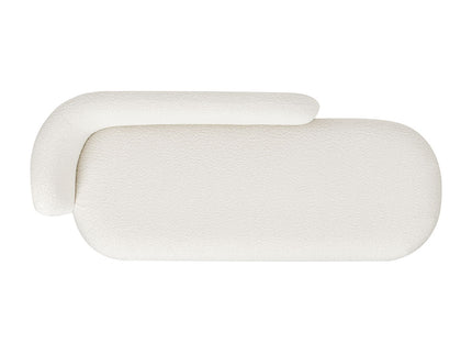 Aire - RAF Modern Rounded Chaise Lounge - Ivory White