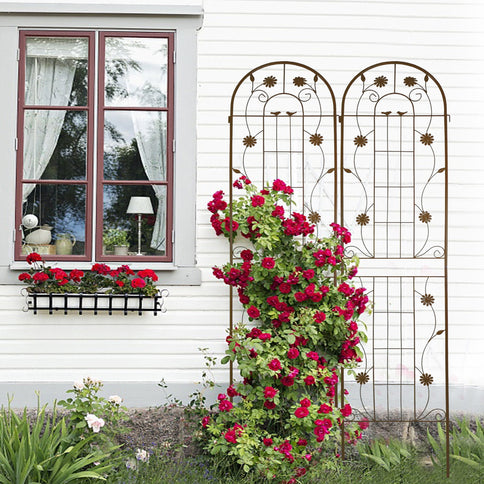 Metal Garden Trellis Rustproof Trellis For Climbing Plant Outdoor Flower Support