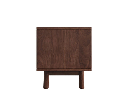 TV Stand With Sliding Doors And 2 Drawers For Living Room - Dark Brown