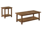 Light Brown / 2 Pc. Coffee Table, End Table