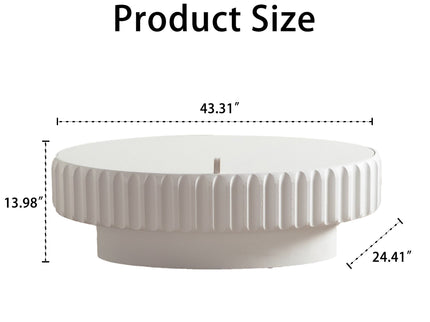 Fluted Storage Table With Lift Off Lid