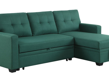 Upholstered Pull Out Sectional Sofa With Chaise