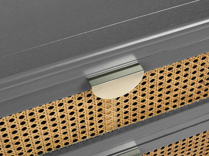 3 Drawer Cabinet, Natural Rattan, American Furniture