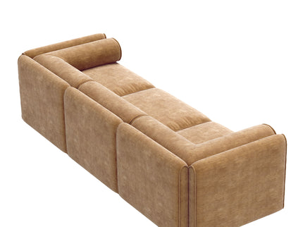 Stylish Sofa With Storage Seat And Cylindrical Backrest