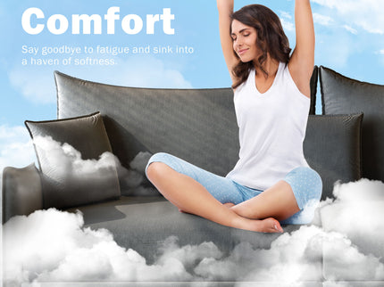 King Pull Out Sofa Bed, 3-In-1 Convertible Bed With 3 Pillows