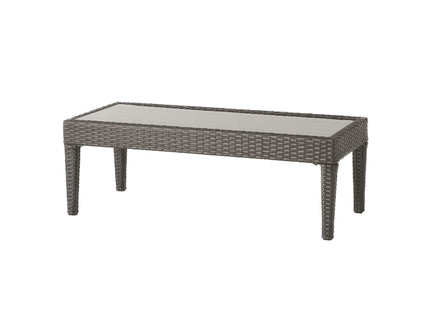 Contemporary Antibes Loveseat & Table Set Outdoor - Gray