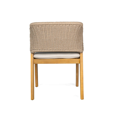 7 Piece Outdoor Dining Set With Rectangular Table And 6 Arm Chairs - Beige / Brown / Brown Mix / Light Teak