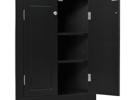 Triangle Bathroom Storage Cabinet With Adjustable Shelves, Freestanding Floor Cabinet For Home Kitchen