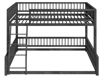 Bunk Bed With Ladder And Safety Guardrails