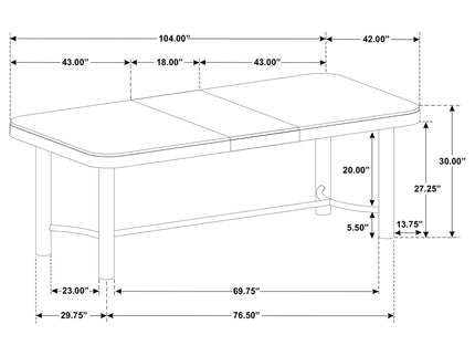 Benson - Extension Leaf Dining Table Set With Chairs