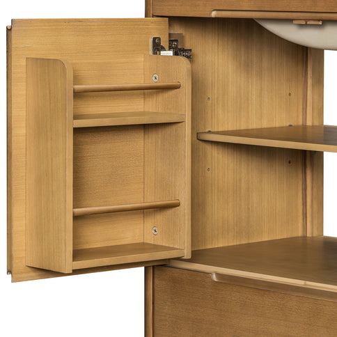 Softened Modern Bathroom Vanity With Sink