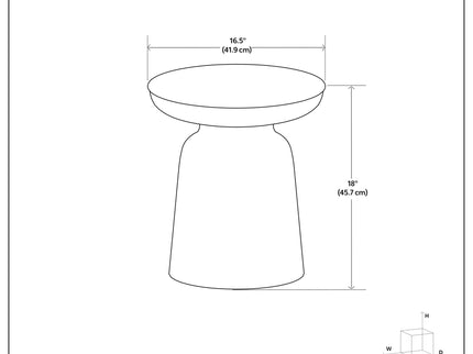 Toby - Handcrafted Metal Accent Table