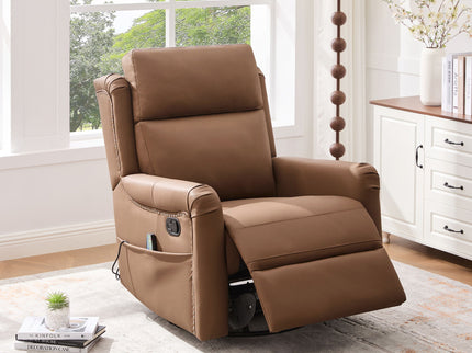 Manual Recliner Swivel Rocking Chair With 8 Point Massage And Heating