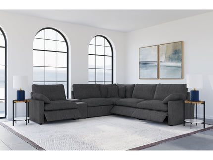Hollander - 6 Piece Modular Power Reclining Sectional - Dark Gray