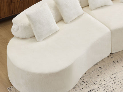 Modern Curved Sofa With Pillows