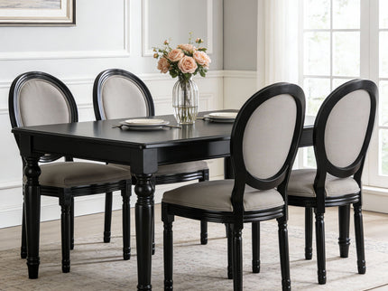 Upholstered & Round Back Dining Chairs (Set of 2)