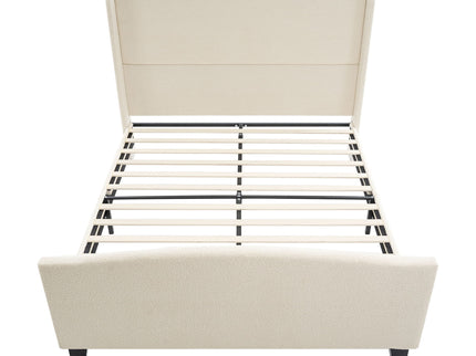 Platform Bed Frame With Tall Headboard And High Footboard
