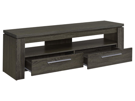2 Drawer TV Console With Floating Top - Gray