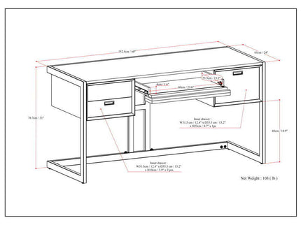 Hampden - Desk - Weathered Gray