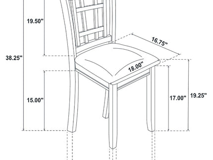 Lattice Back Side Chairs (Set of 2)