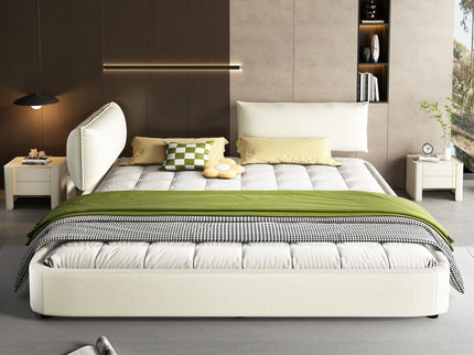 Cloud Bed Frame With Oversized Padded Movable Headboard