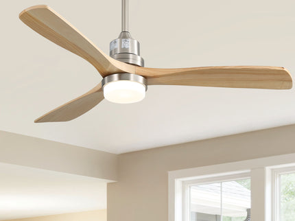 Indoor Ceiling Fan With Dimmable LED Light, 6 Speed Remote ControlLED DC Motor, Reversible Blades