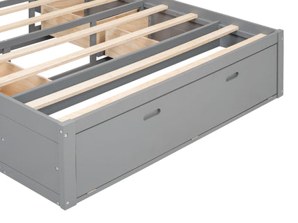 Platform Bed With Storage Headboard, Shoe Rack And 4 Drawers