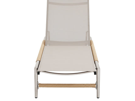 Hargrove - Outdoor Patio Aluminum Chaise Lounge (Set of 2) - Natural / Silver