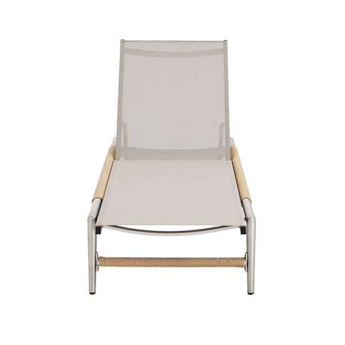Hargrove - Outdoor Patio Aluminum Chaise Lounge (Set of 2) - Natural / Silver